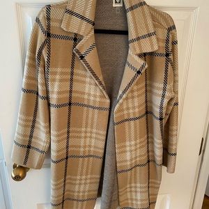 Open plaid cardigan
